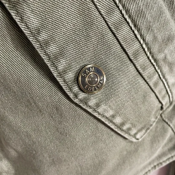 Sam Edelman Cropped Moto Jacket XS -army green - Picture 6 of 15